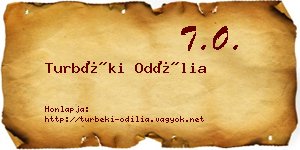 Turbéki Odília névjegykártya